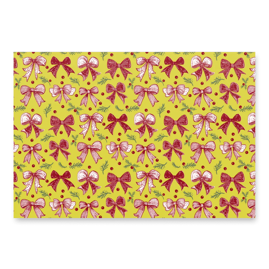 Vintage Coquette Christmas Bows Wrapping Paper product image (1)