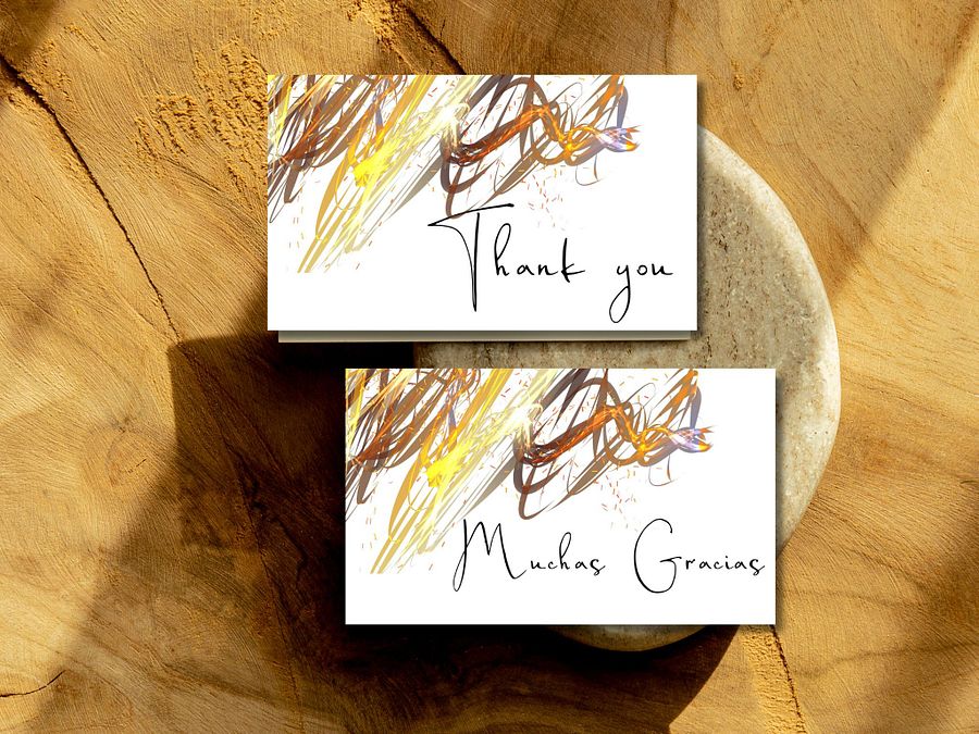 Thank you card in English and Spanish 2 designs product image (4)