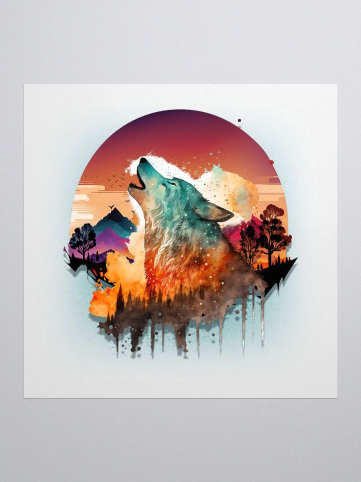 Sunset wolf product image (1)