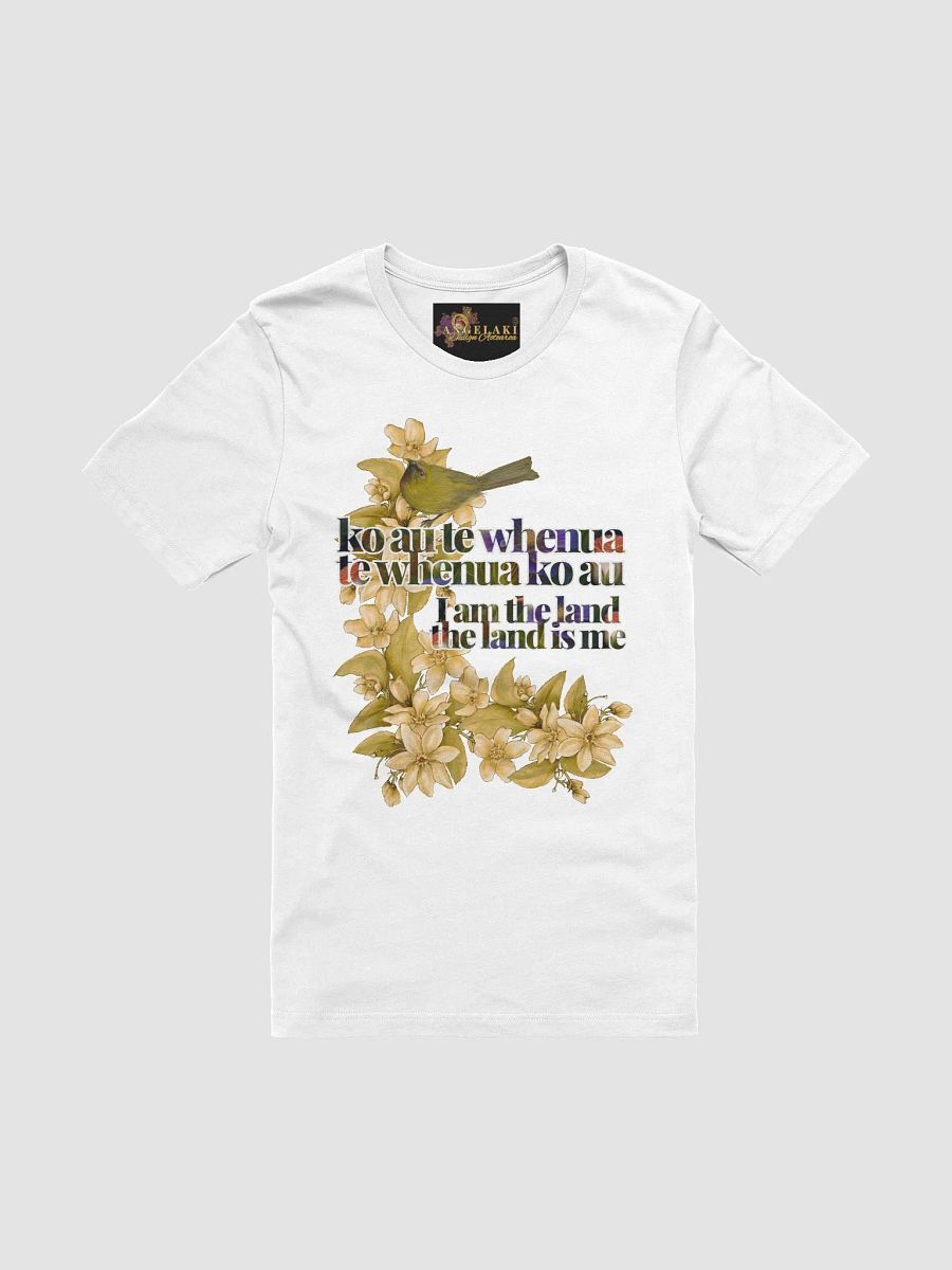 Unisex Korimako and Puawananga Flowers - ko au te whenua Decolonisation Aotearoa Tee product image (4)