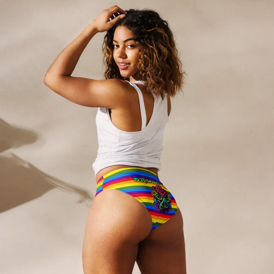 PRIDE Cthulhu Royalty Striped High Waist Bikini Bottoms product image (4)