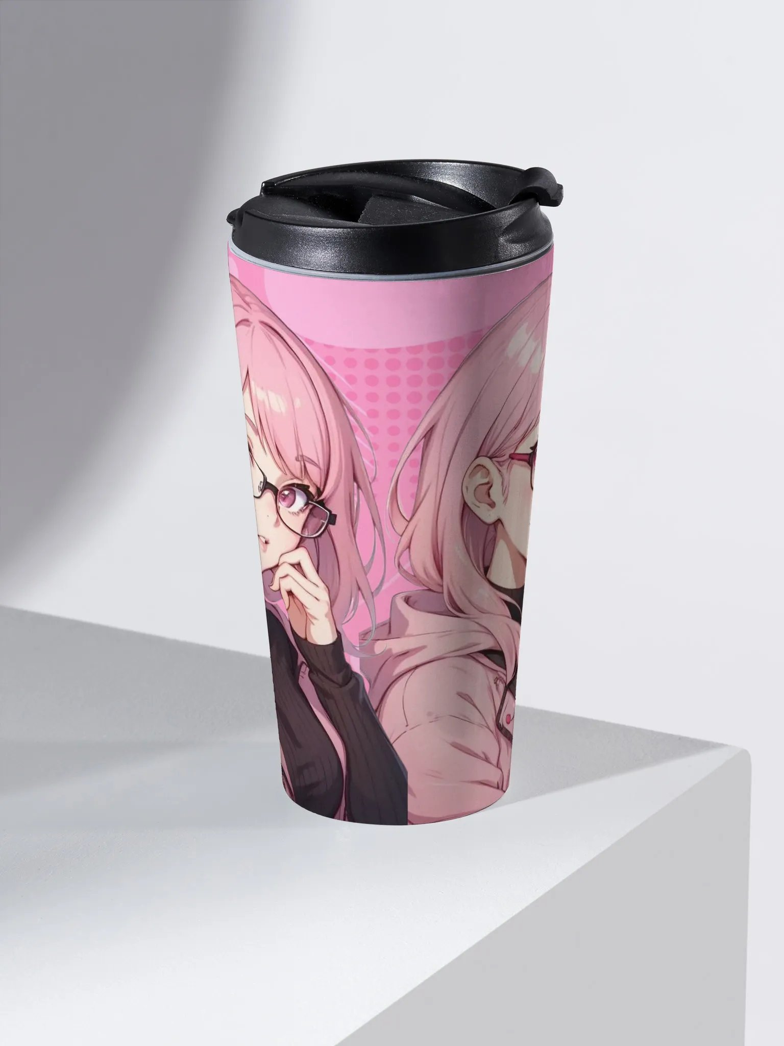 (PINK WAIFU) K Stainless Steel Travel Mug product image (2)