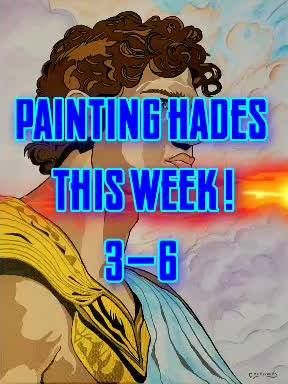 I'll be LIVE on clapper this week finishing up this month's Disney theme! Painting HADES this week!