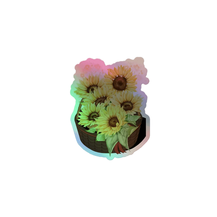 Sunflower -Cut Holographic Sticker product image (1)