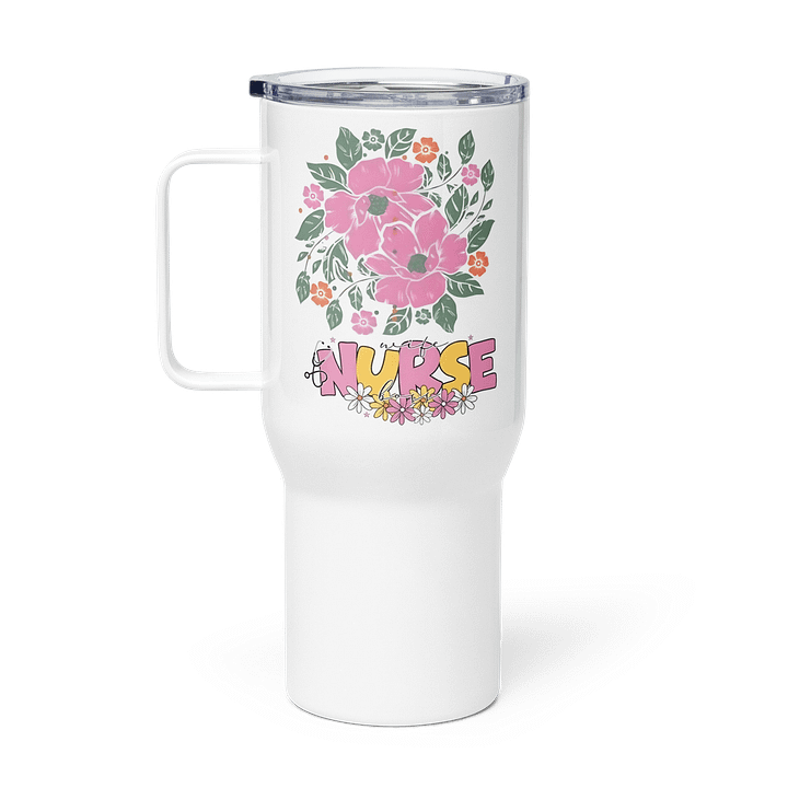 Travel Mug with a Handle (Nurse Lettering) product image (1)
