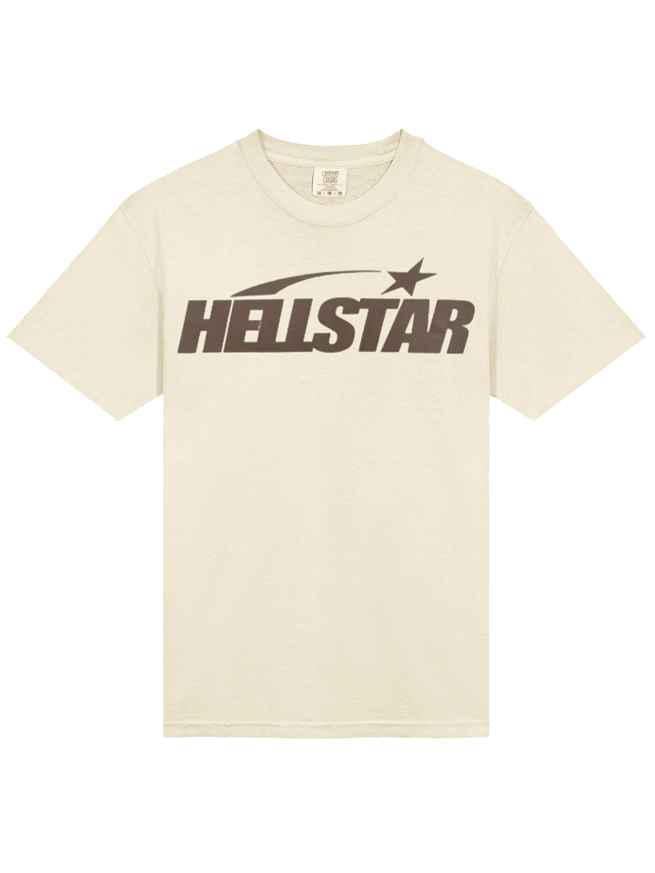 Hellstar Classic T-shirt (Regular Print) White/Brown product image (1)
