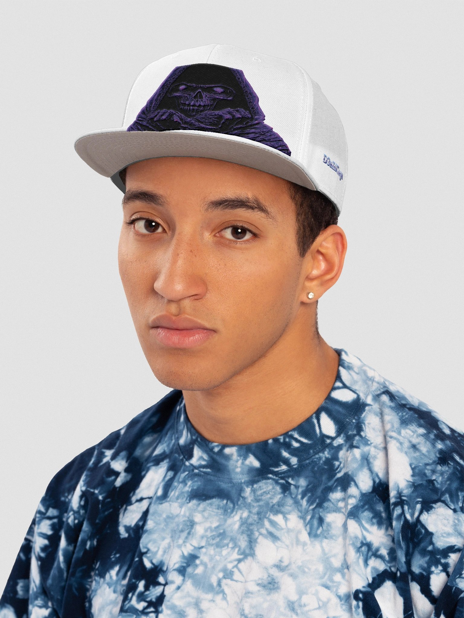 D3a1hXSaga — Neon Reaper Snapback - White Edition product image (6)