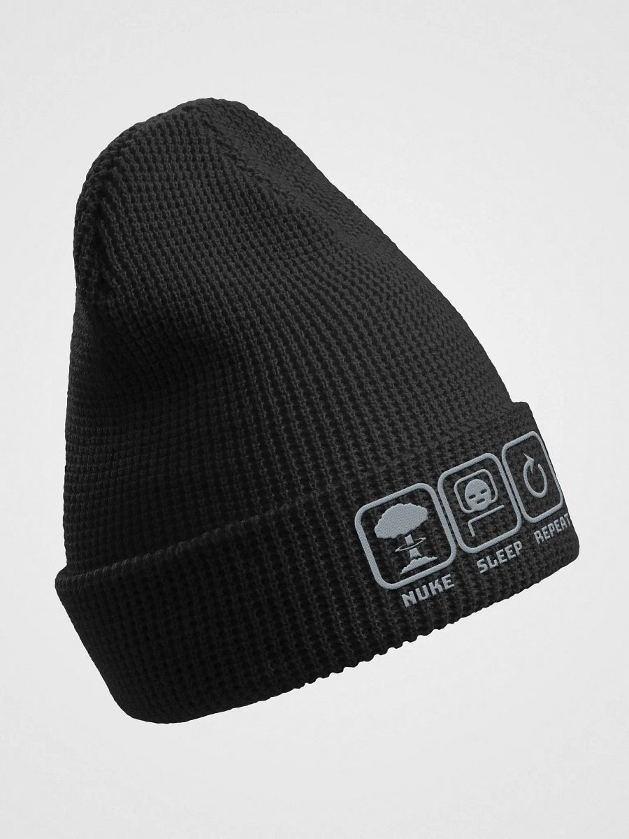 Nuke, Sleep, Repeat Waffle Beanie product image (7)