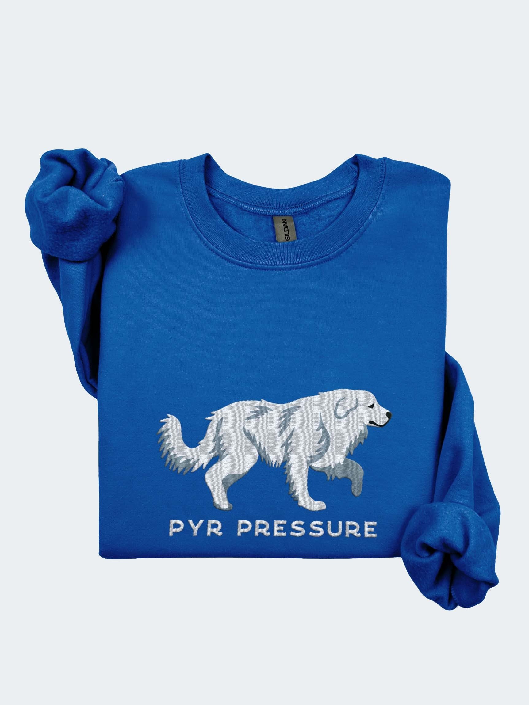 Pyr Pressure Sweatshirt (Embroidered) of a Great Pyrenees product image (1)