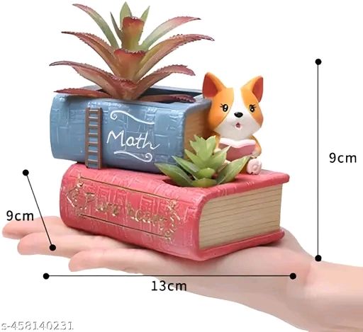 Combo of 4 - Owl on Tree, Cat Book, Boat Penguin, and Trunk Squirrel for Garden, Miniature Garden, Home Décor and Gifts. product image (2)