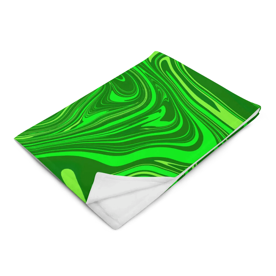 Throw Blanket - Different Shades of Green Digital Fluid Art product image (4)