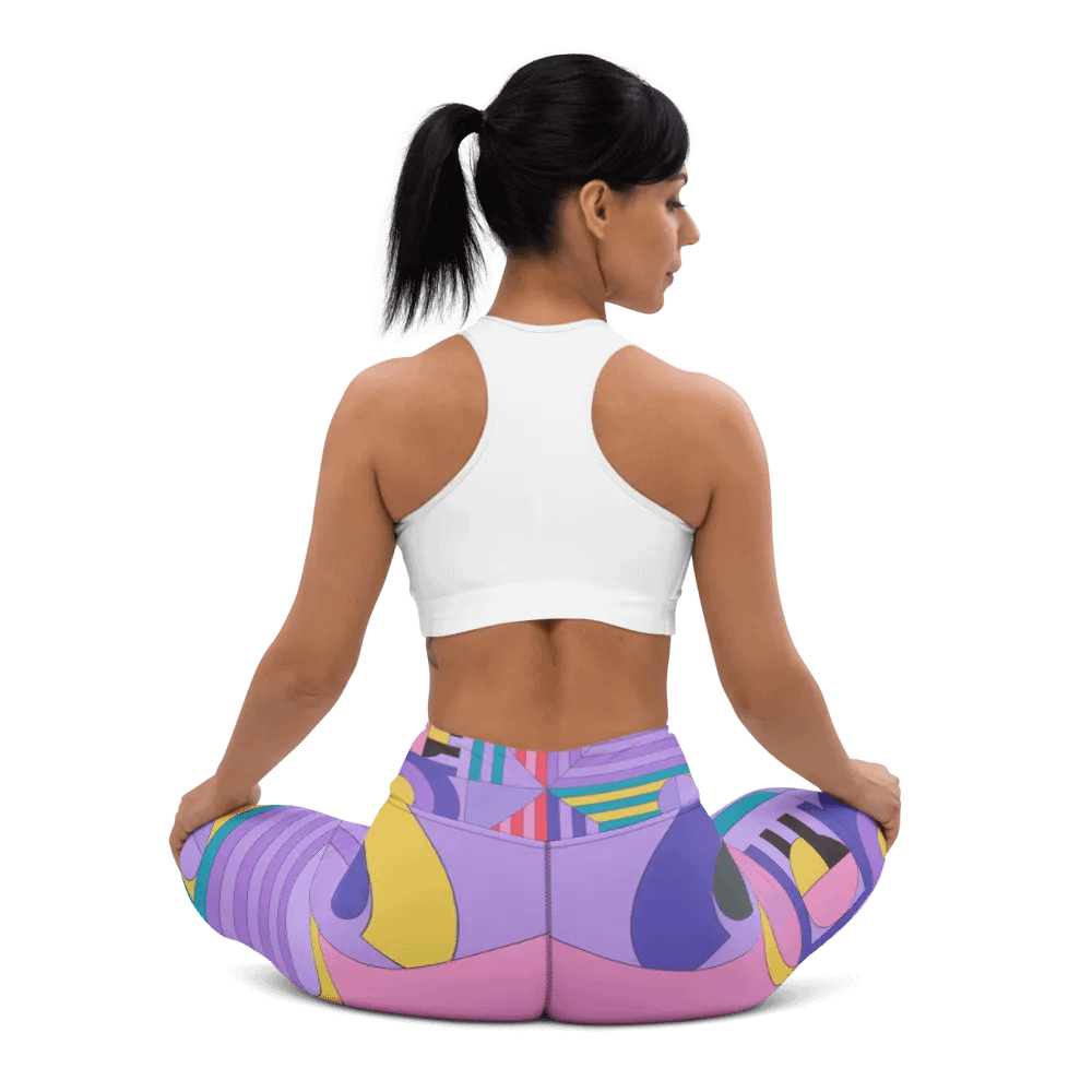 Modern Cool Multi-Colored Geometric Pattern Yoga Leggings product image (12)