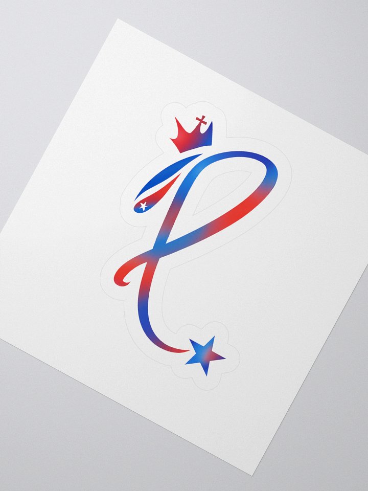 Red, White & Blue Crown Star Sticker product image (2)