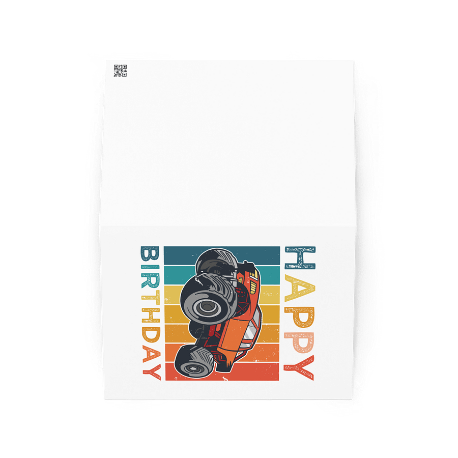 Happy Birthday (Monster Truck) Birthday Card 5" x 7" product image (2)
