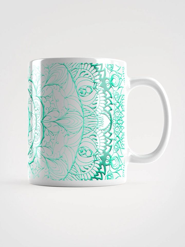 Symmetrical Aqua Mandala Mug product image (2)