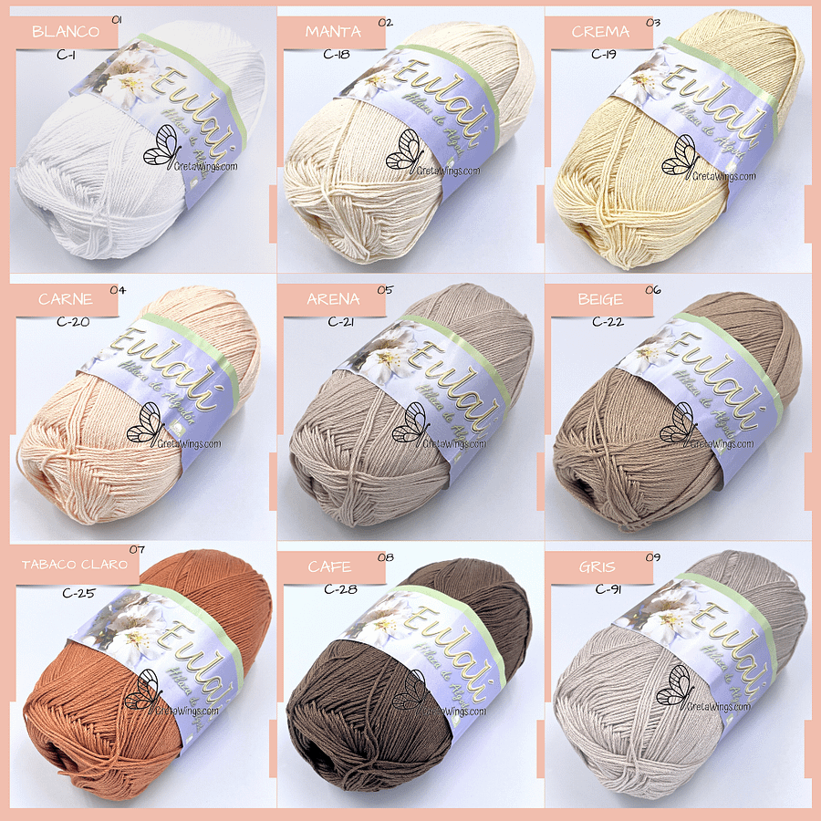 EULALI – Premium Mercerized Cotton Yarn🧶 [100g]100% Mercerized Cotton product image (2)