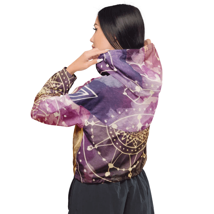 Sacred Geometry, Women's Cropped Windbreaker product image (1)