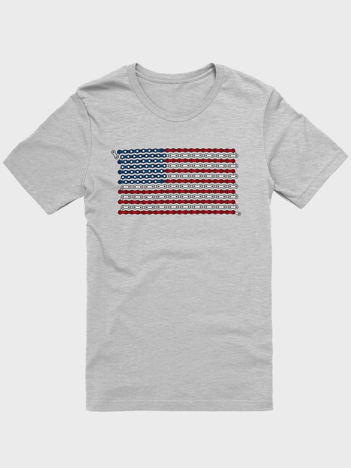 USA 50 States Bike Chain Flag on Light Color Supersoft Tee product image (1)