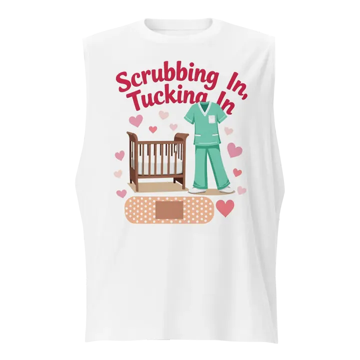 baby's cot, medical moms, medical dads, Healing Hearts Muscle Tank product image (5)