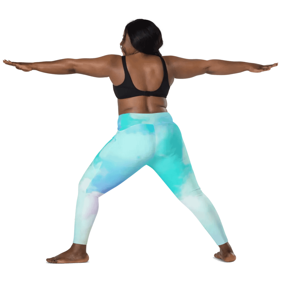 Blur cloud rainbow Design Leggings with Pocket - V2 product image (4)