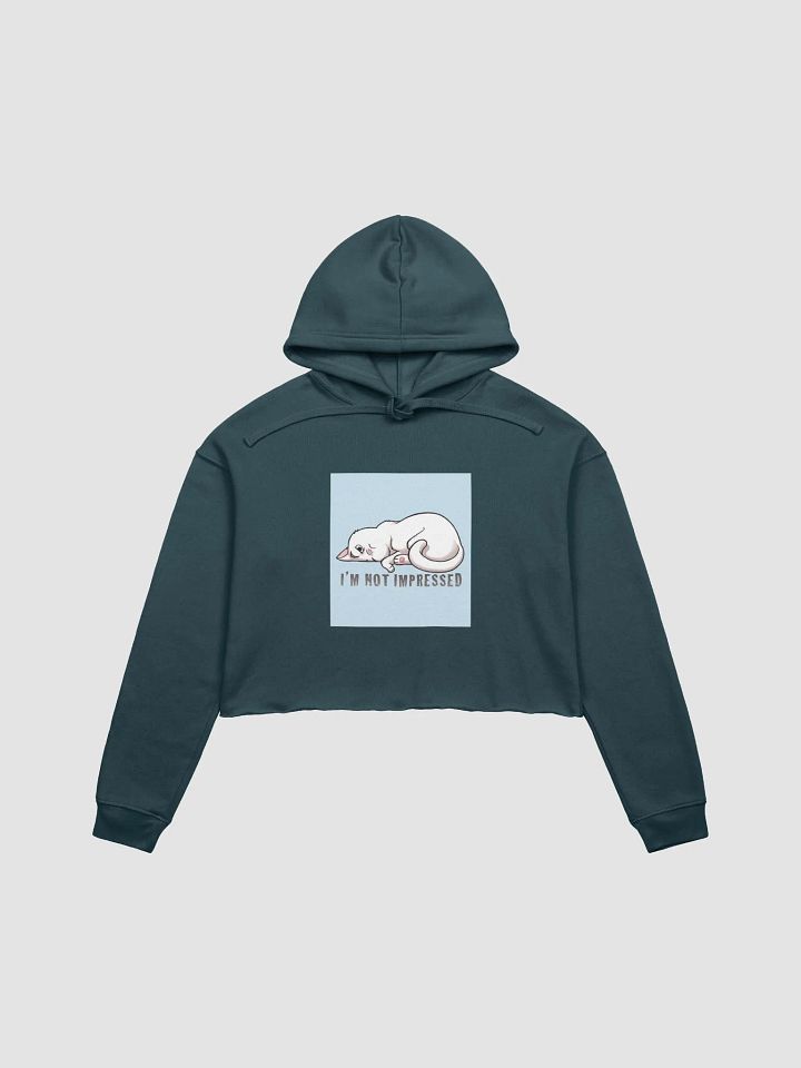 Not Impressed Cat Crop Hoodie product image (7)