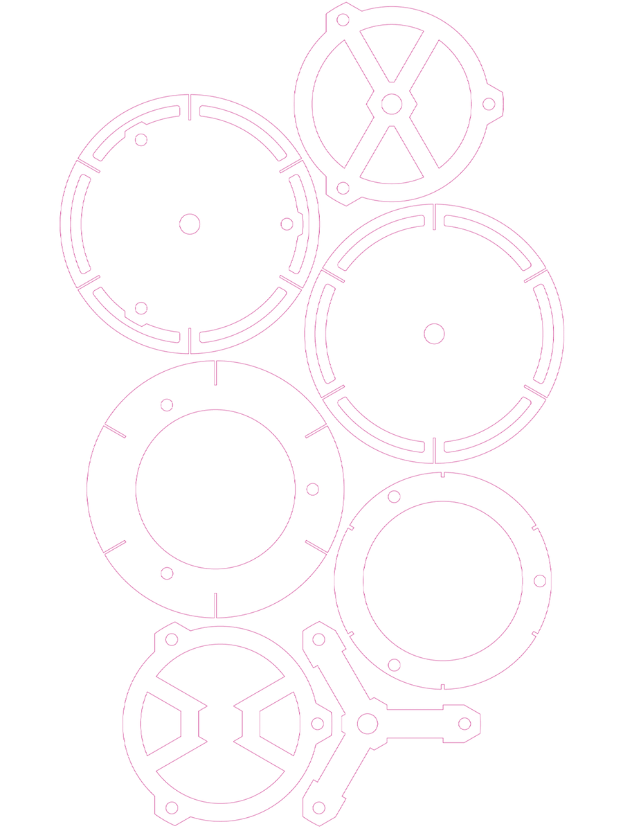 HDD Motor Mount + Greeblie Shapes for Simply Juice Lid (SVG File) product image (2)