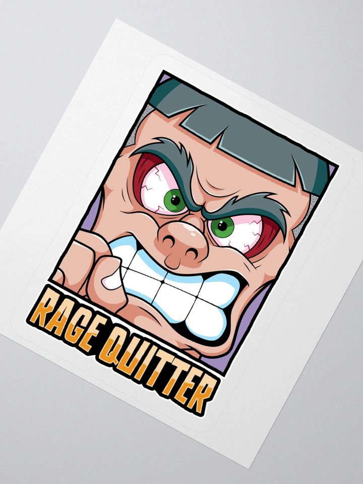 Funny Gamer Sticker – Retro Rage Quit Vinyl Design product image (4)