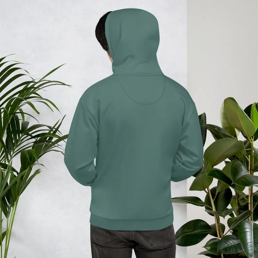 Plain Medium Dark Green Soft Summer Unisex Recycled Polyester Heavyweight Premium Hoodie by Treasure Pie product image (11)