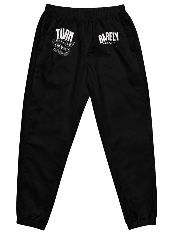 "TURN FAILURE INTO MOTIVATION" TRACK PANTS (BLK) product image (1)