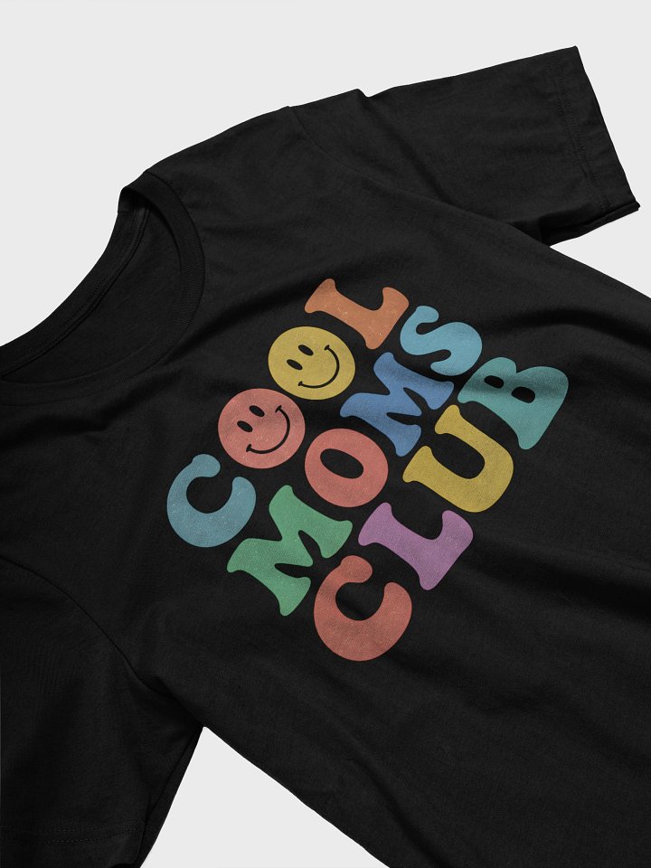 Cool Moms Club T-Shirt | Retro Colorful Mom Tee with Smiley Faces | Vintage Distressed Design product image (2)