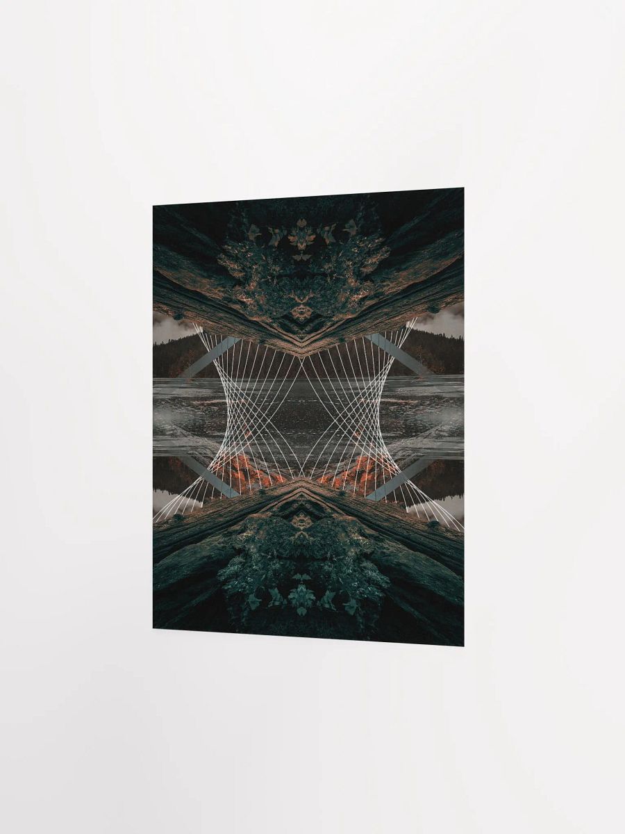 Geometric Art Print - Rainy Lake (Warm) product image (2)