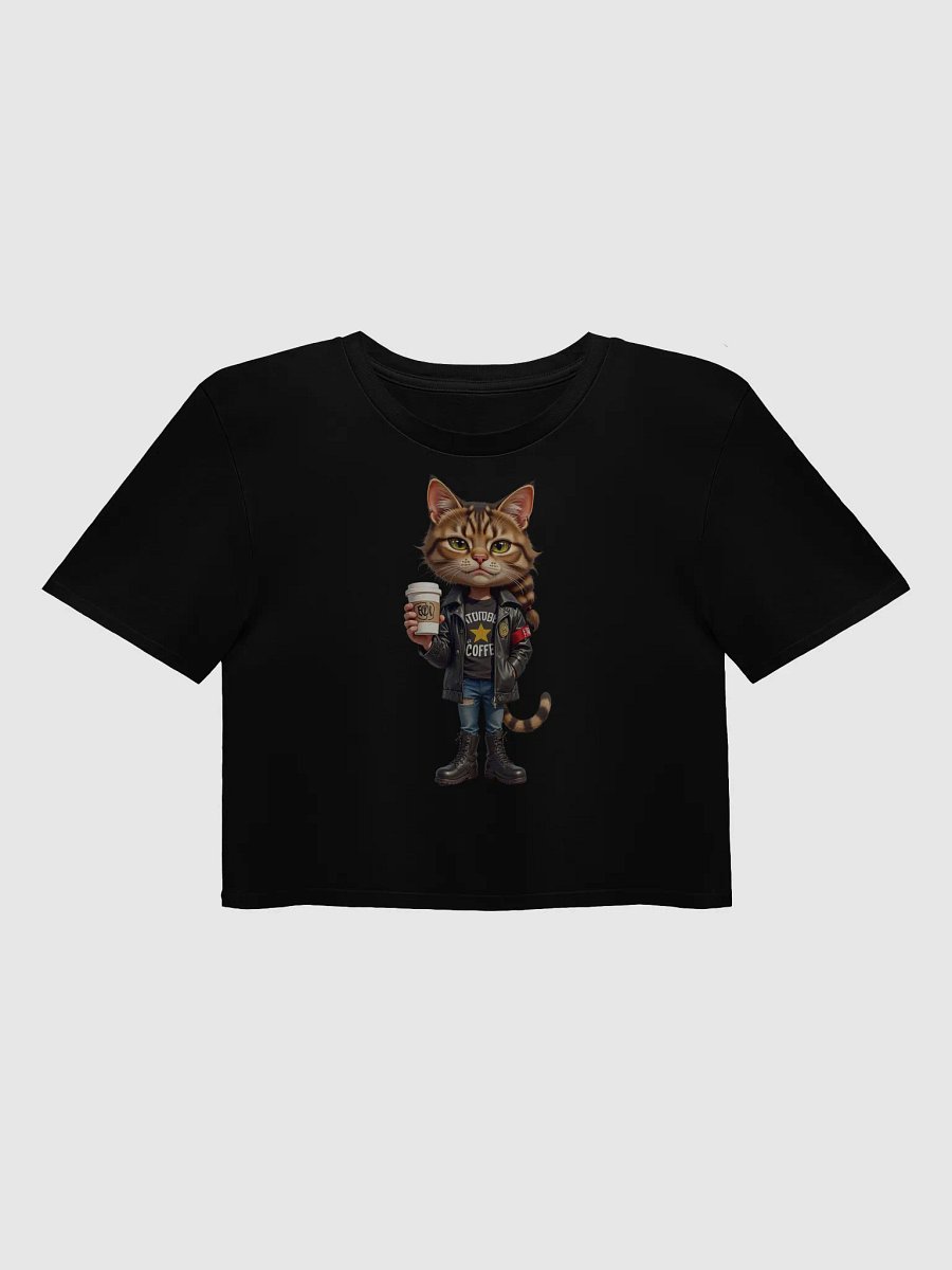 Confident Coffee Cat Women's Crop Top product image (1)