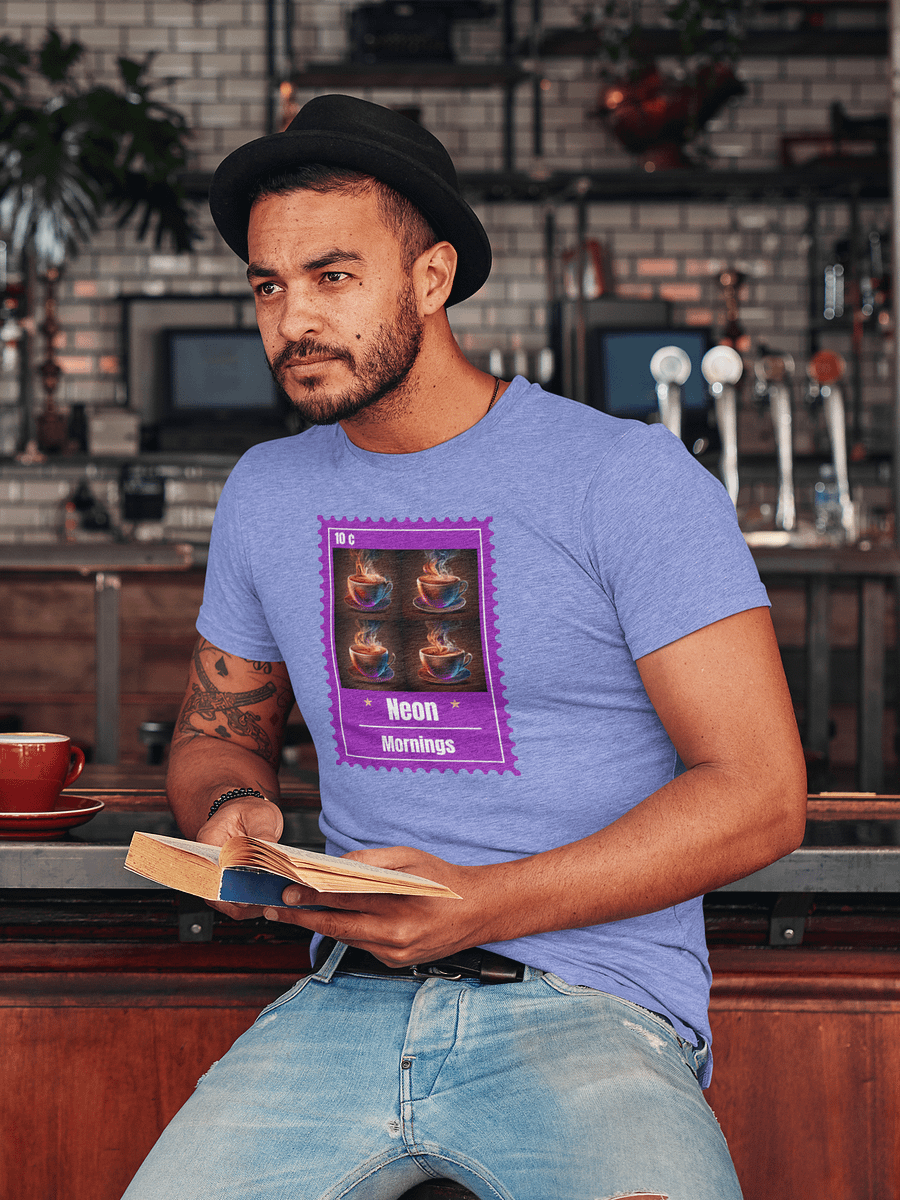 Neon Mornings Coffee Stamp T-Shirt product image (78)