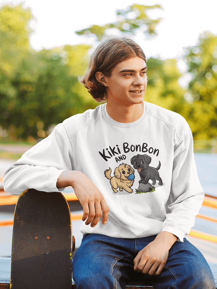 Two Dogs Playing Ball Sweatshirt product image (2)