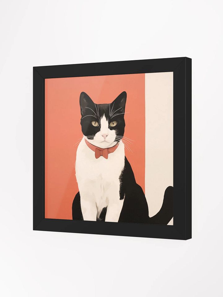 Whiskers & Whimsy: Framed Cat Illustration Poster product image (20)