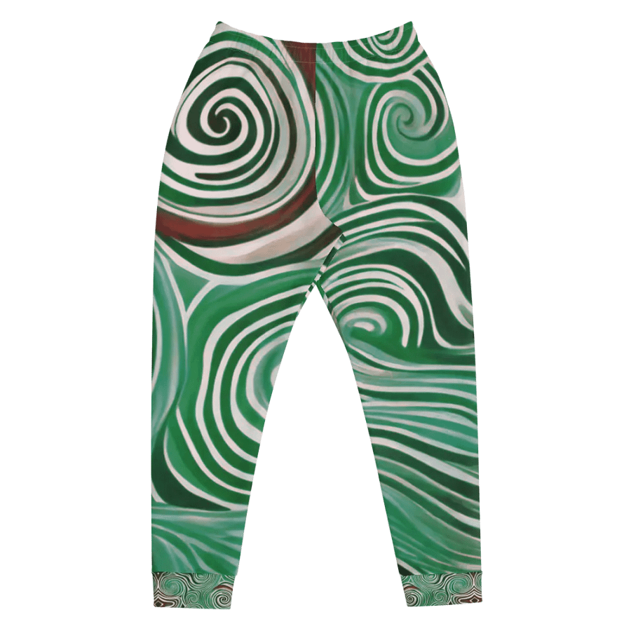 Funky Cool Green Liquid Tie-Dye Men's Joggers product image (7)