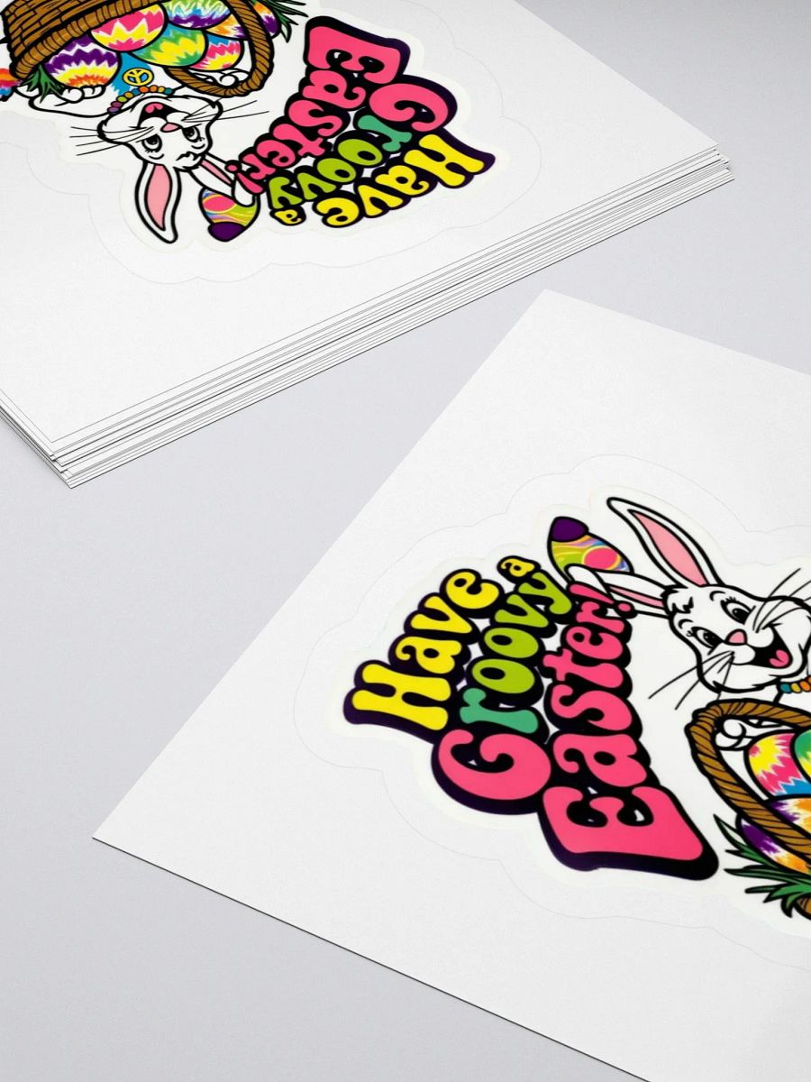 Groovy Easter Bunny Kiss Cut Stickers product image (10)