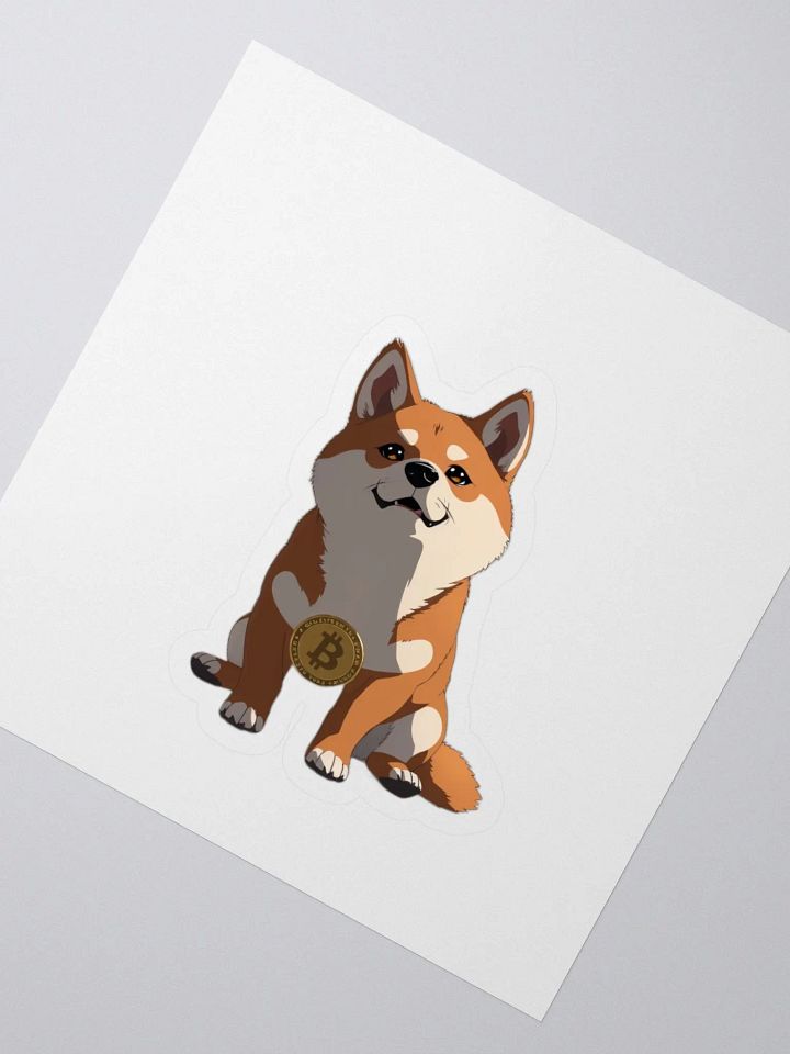 Bitcoin Shiba Inu Sticker – Crypto Meme Dog Vinyl Decal product image (2)