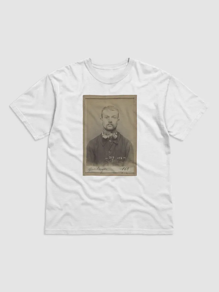 Pierre Guerlinger Mugshot By Alphonse Bertillon (1894) - T-Shirt product image (1)