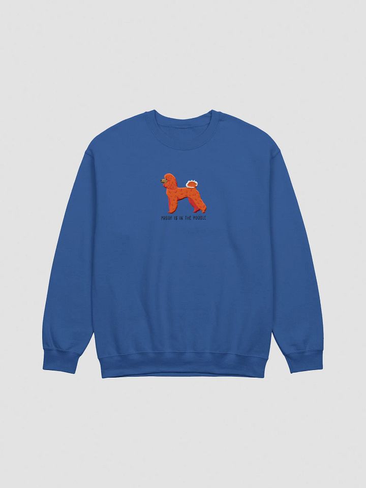 Proof Is in the Poodle Sweatshirt (Embroidered) of a Mini Poodle(Red) product image (4)