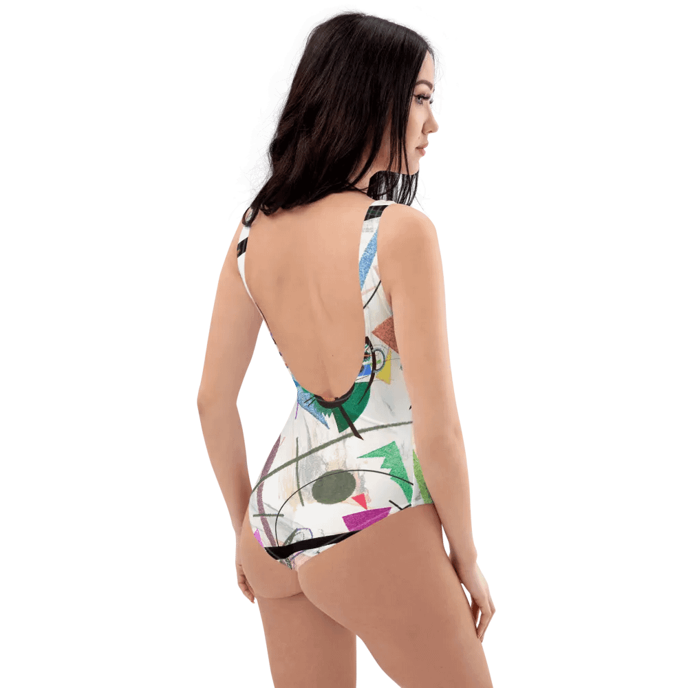 Abstract Lithographic Pattern Design one piece Swimsuit - V1 product image (3)