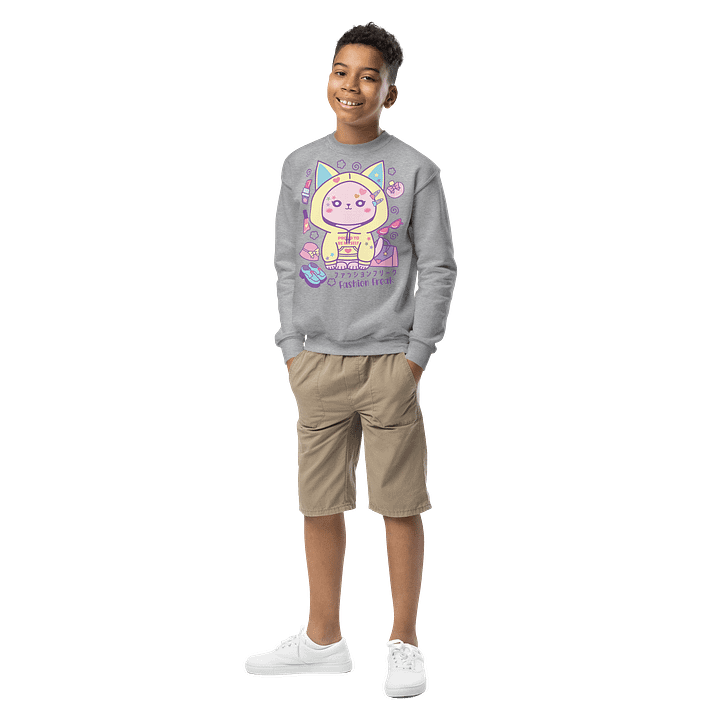 Fashion Freak Kitty - Unisex Youth Sweatshirt product image (1)