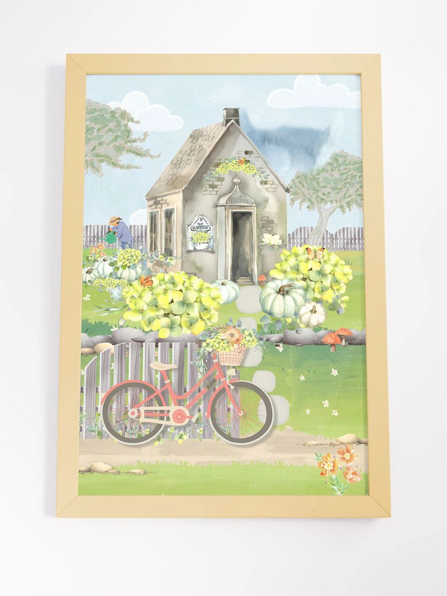 Happy Autumn English Pumpkin Garden Print 1 product image (5)
