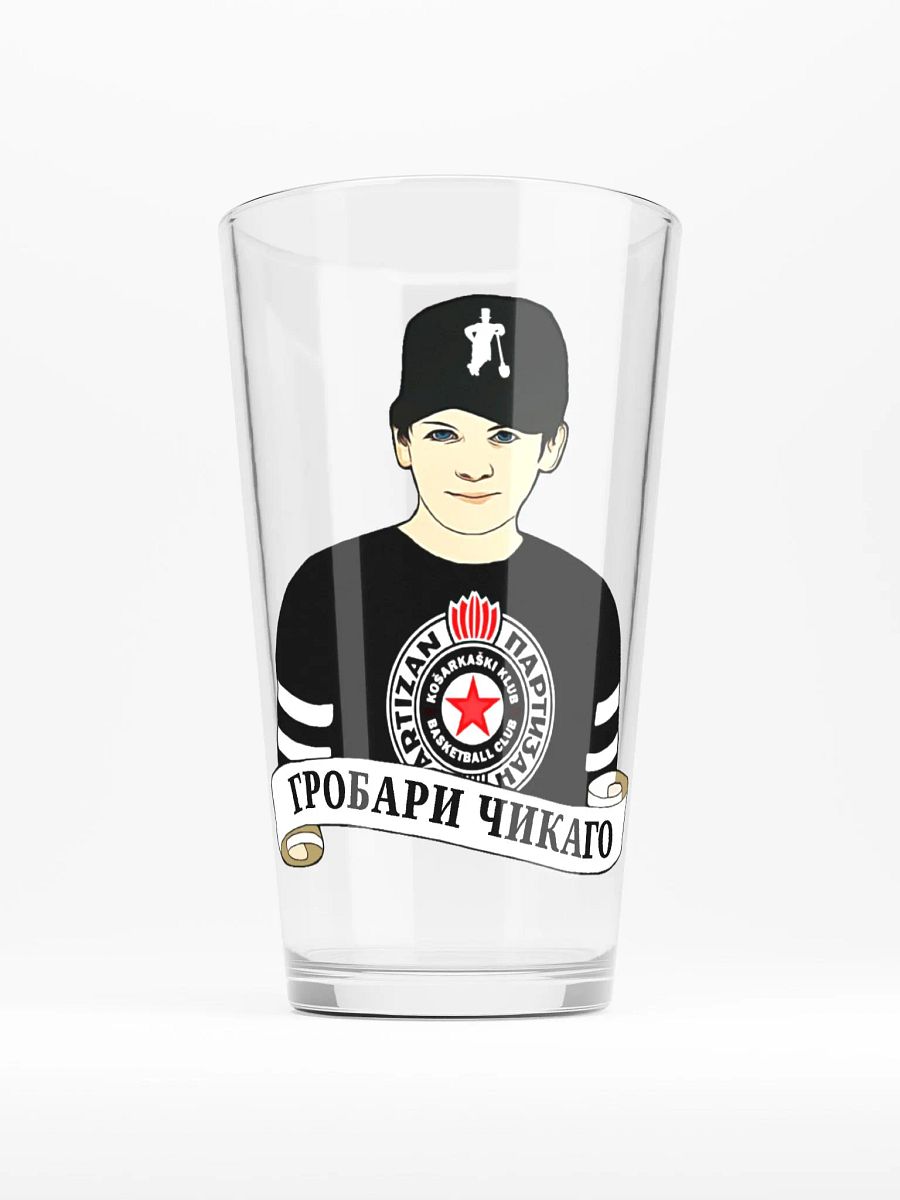 Grobari Čikago KK Partizan Shaker Pint Glass product image (1)