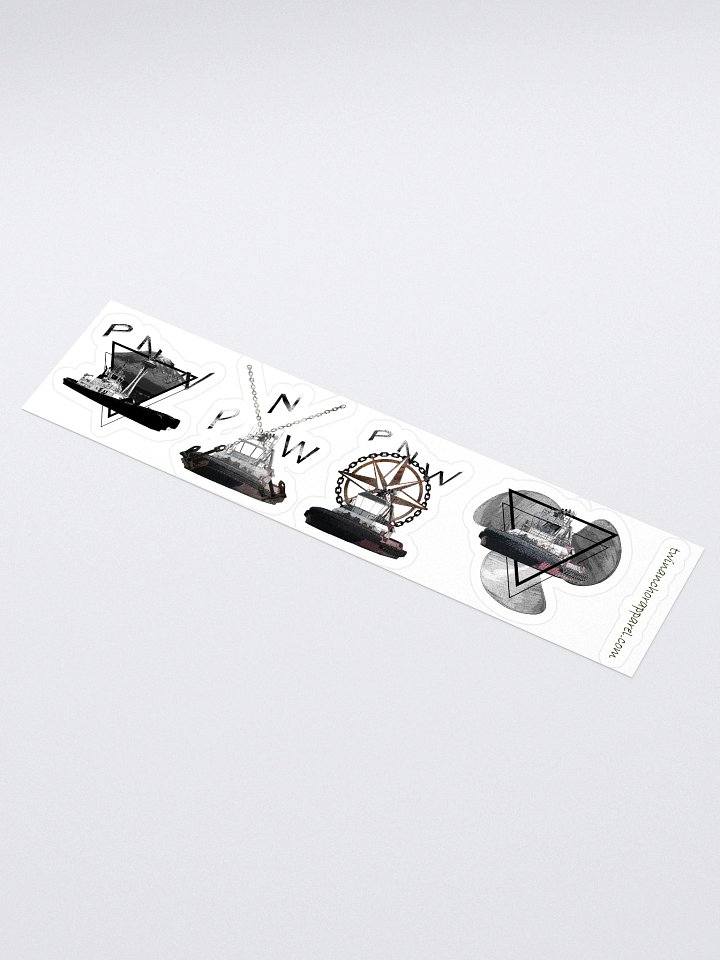 Mixed design Crowley Tug sticker sheet (sheet size 15" x 3.75") Cut Stickers product image (1)