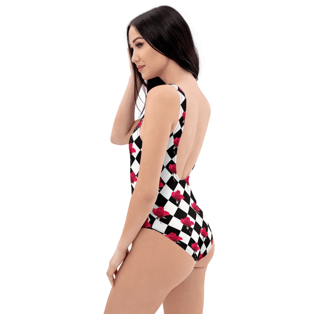 Rosy one-piece {black and white} product image (7)