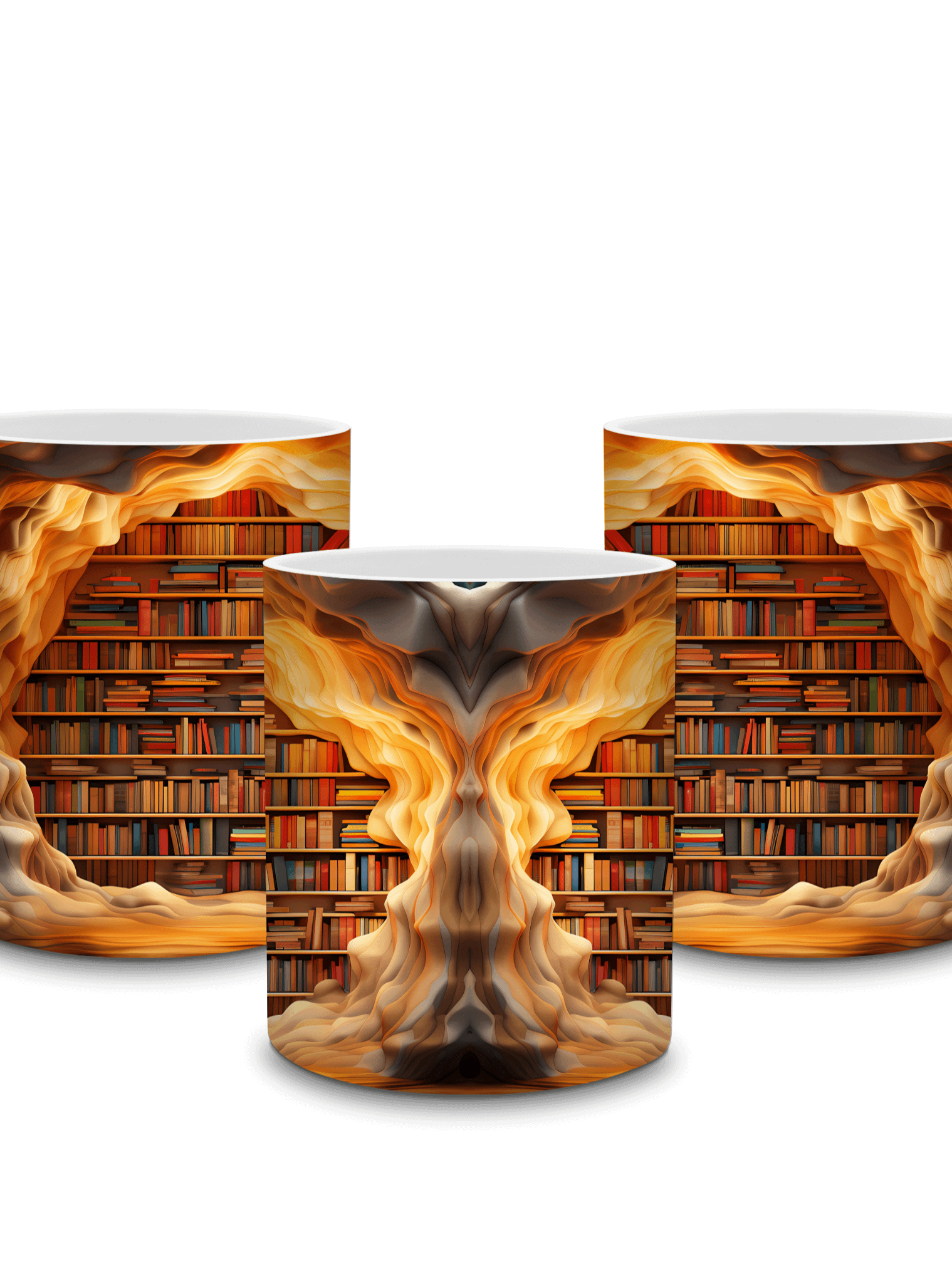 Cozy Bookshelf 11oz Coffee Mug – Literary-Themed Ceramic Cup for Book Lovers – Perfect for Reading Nooks, Libraries, and Daily Coffee product image (4)