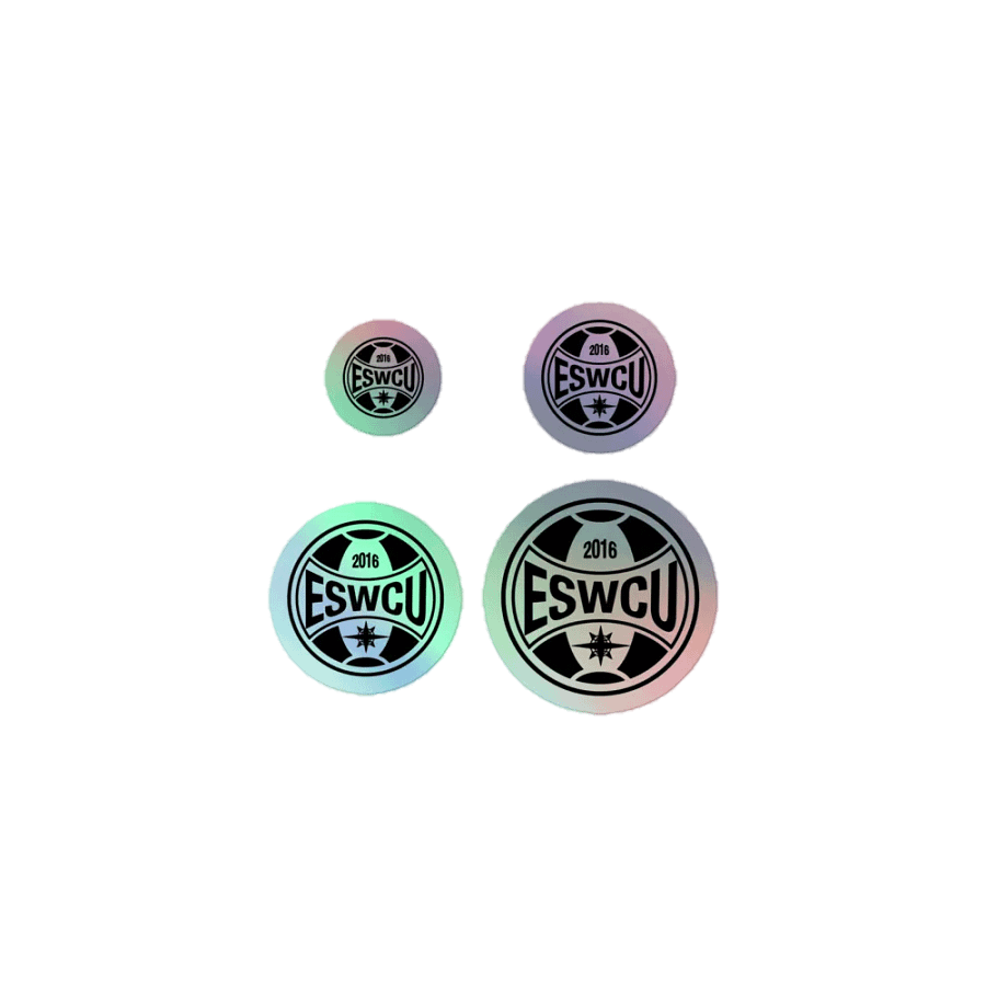 'ESWCU' Badge Holographic Stickers #002 product image (1)