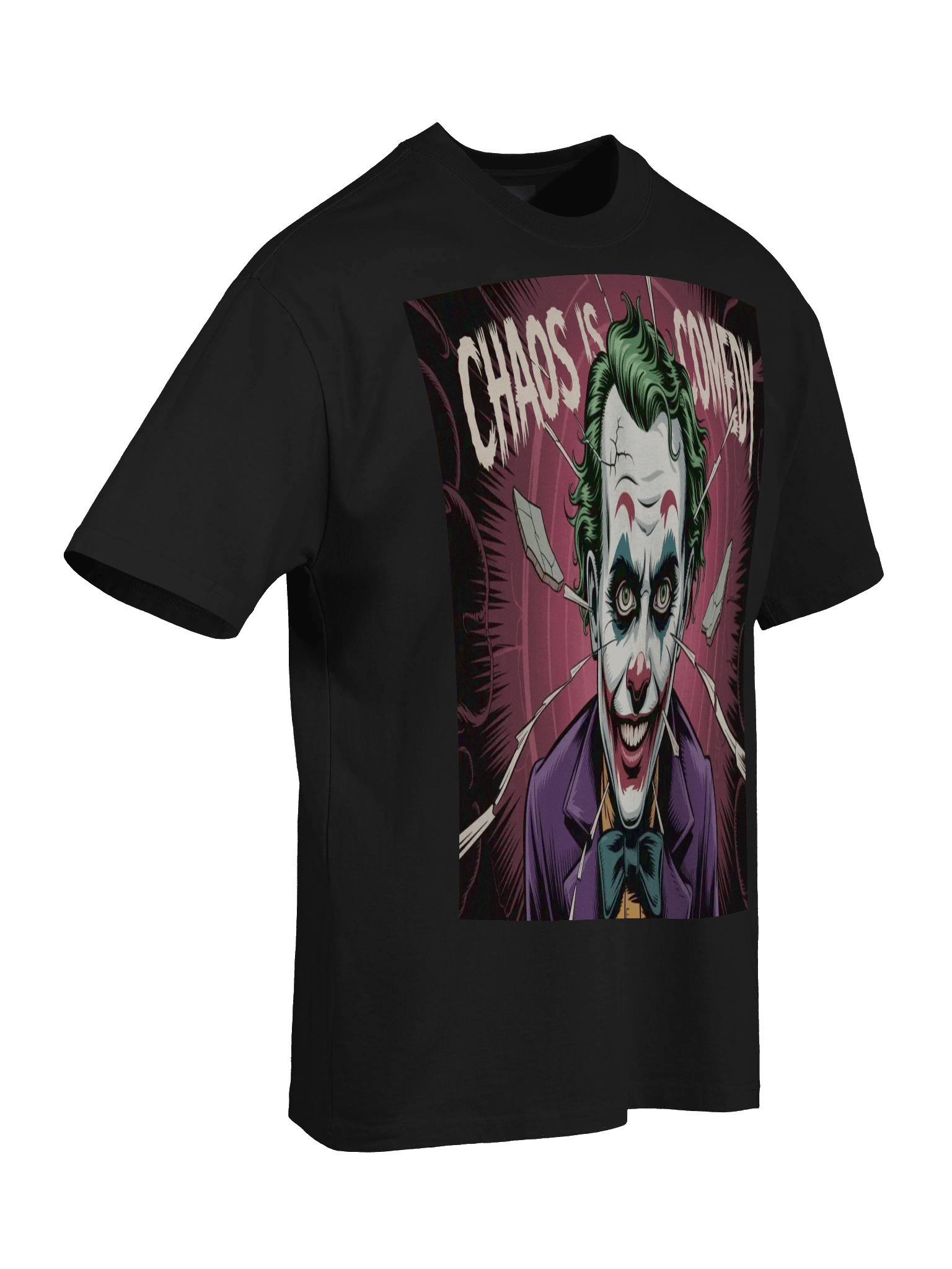 Joker 'Chaos is Comedy' Oversized Faded T-Shirt product image (8)
