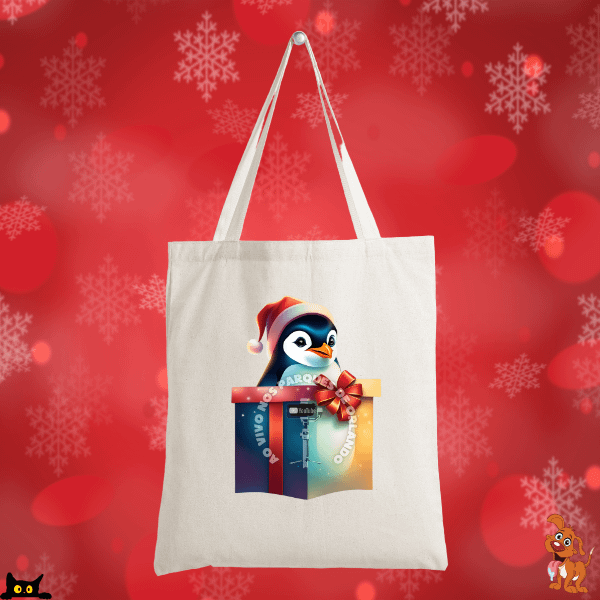 Christmas Penguin Tote Bag product image (1)